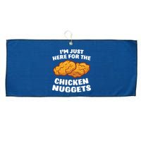 Chicken Nuggets Lover Im Just Here For The Chicken Nuggets Large Microfiber Waffle Golf Towel