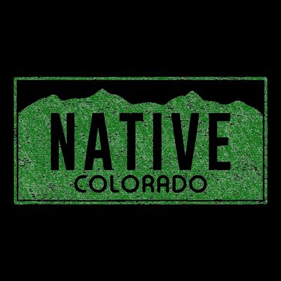 Colorado Native License Plate Distressed Design Colorado T-Shirt