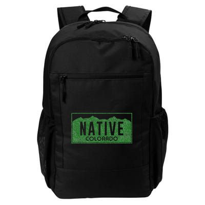 Colorado Native License Plate Distressed Design Colorado Backpack