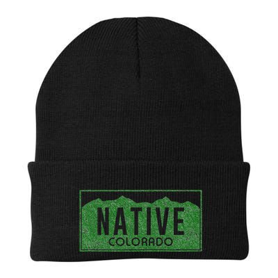 Colorado Native License Plate Distressed Design Colorado Beanie