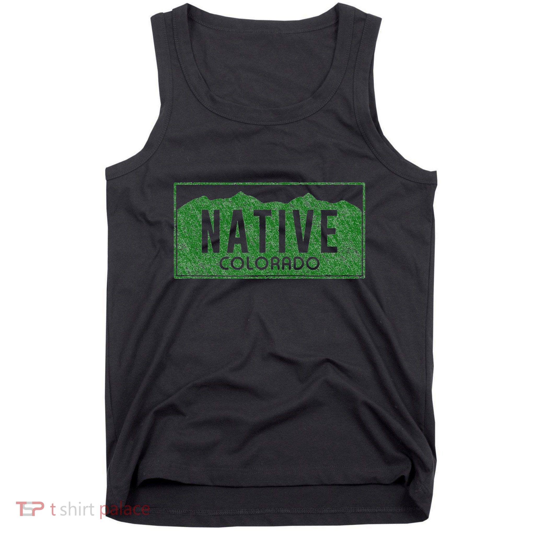 Colorado Native License Plate Distressed Design Colorado Tank Top