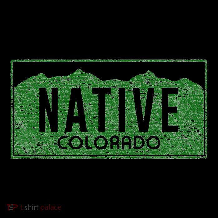 Colorado Native License Plate Distressed Design Colorado Womens T-Shirt