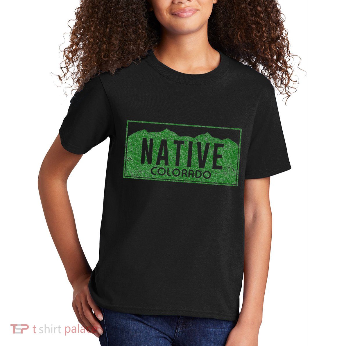 Colorado Native License Plate Distressed Design Colorado Kids T-Shirt