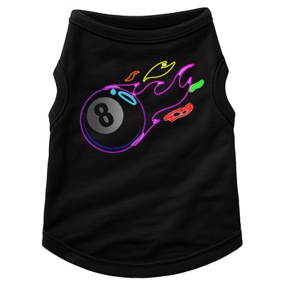 Colorful Neon Lights Eight Ball Billiards Pool Mm Doggie Tank