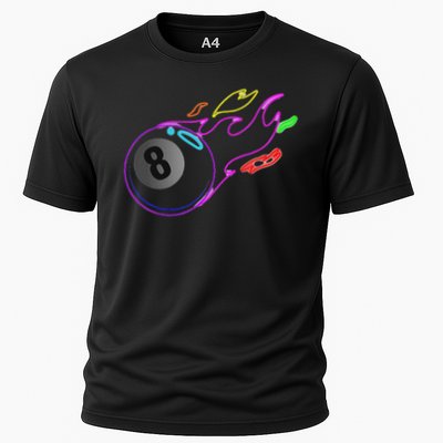Colorful Neon Lights Eight Ball Billiards Pool Mm Performance Shirt