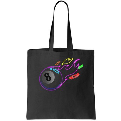 Colorful Neon Lights Eight Ball Billiards Pool Mm Bag