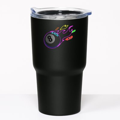 Colorful Neon Lights Eight Ball Billiards Pool Mm Tumbler