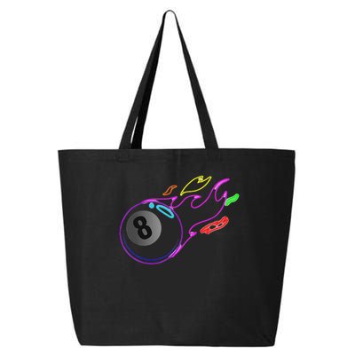 Colorful Neon Lights Eight Ball Billiards Pool Mm 25L Jumbo Tote
