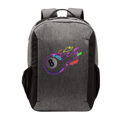 Colorful Neon Lights Eight Ball Billiards Pool Mm Vector Backpack