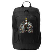 Christmas Nurse Lung Xmas Lights Funny Pulmonologist Xmas City Backpack