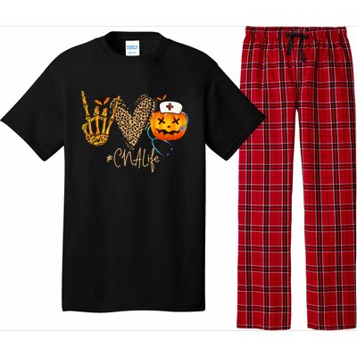 Cna Nurse Life Pumpkin Leopard Spooky Halloween Classic Gift Pajama Set