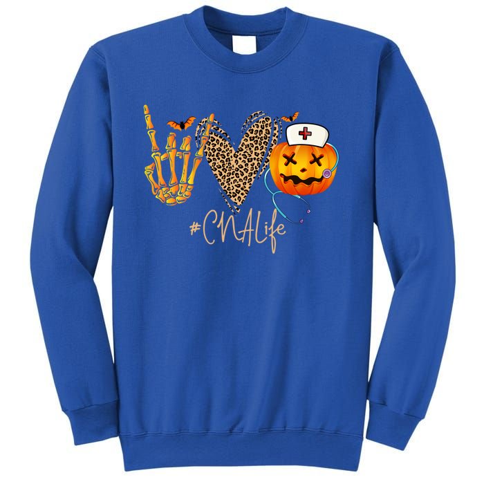 Cna Nurse Life Pumpkin Leopard Spooky Halloween Classic Gift Sweatshirt