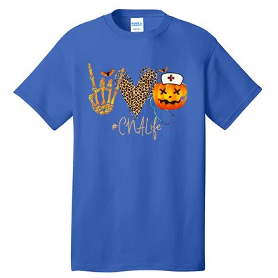 Cna Nurse Life Pumpkin Leopard Spooky Halloween Classic Gift Tall T-Shirt