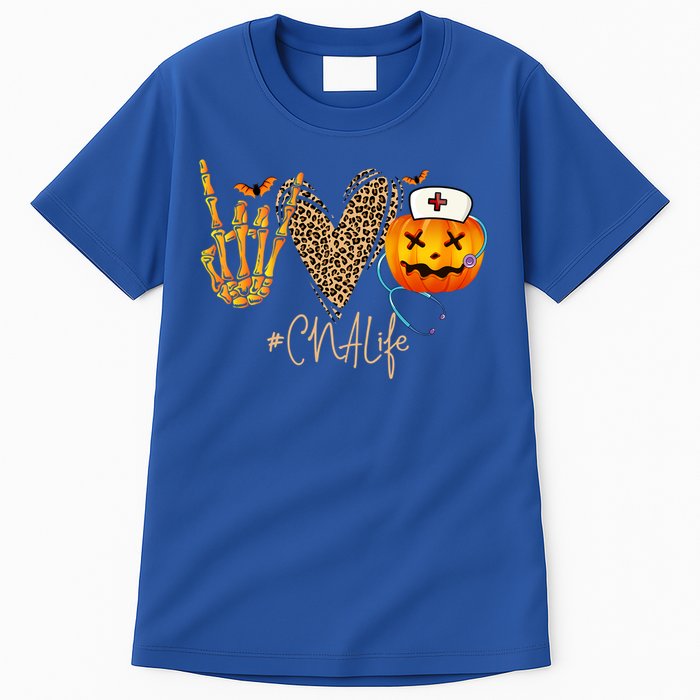 Cna Nurse Life Pumpkin Leopard Spooky Halloween Classic Gift Tall T-Shirt