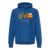 Cna Nurse Life Pumpkin Leopard Spooky Halloween Classic Gift Premium Hoodie