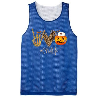 Cna Nurse Life Pumpkin Leopard Spooky Halloween Classic Gift Mesh Reversible Basketball Jersey Tank