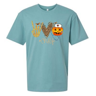 Cna Nurse Life Pumpkin Leopard Spooky Halloween Classic Gift Sueded Cloud Jersey T-Shirt