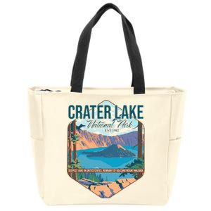 Camper Nature Lover Camping Hiking Crater Lake National Park Zip Tote Bag