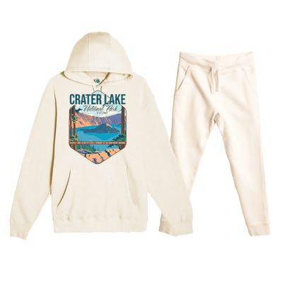 Camper Nature Lover Camping Hiking Crater Lake National Park Premium Hooded Sweatsuit Set