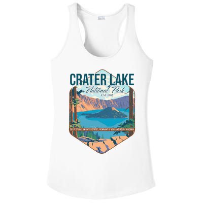 Camper Nature Lover Camping Hiking Crater Lake National Park Ladies PosiCharge Competitor Racerback Tank