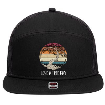 Celebrate National Love A Tree Day May 16 Great Gift 7 Panel Mesh Trucker Snapback Hat