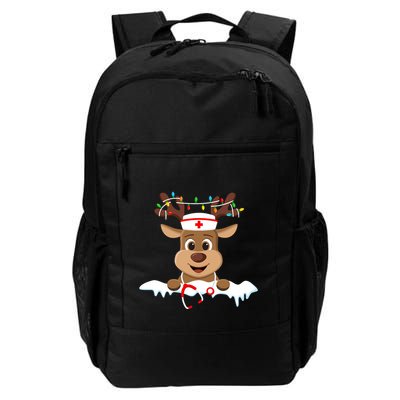 Christmas Nurse Love Nicu Rn Er Santa Reindeer Nurse Hat Elf Backpack