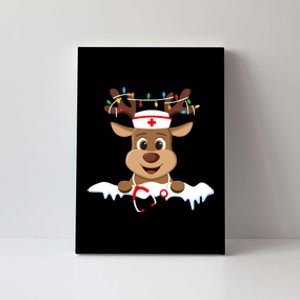 Christmas Nurse Love Nicu Rn Er Santa Reindeer Nurse Hat Elf Canvas