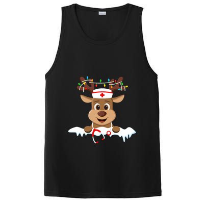 Christmas Nurse Love Nicu Rn Er Santa Reindeer Nurse Hat Elf PosiCharge Competitor Tank