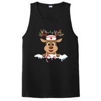 Christmas Nurse Love Nicu Rn Er Santa Reindeer Nurse Hat Elf PosiCharge Competitor Tank