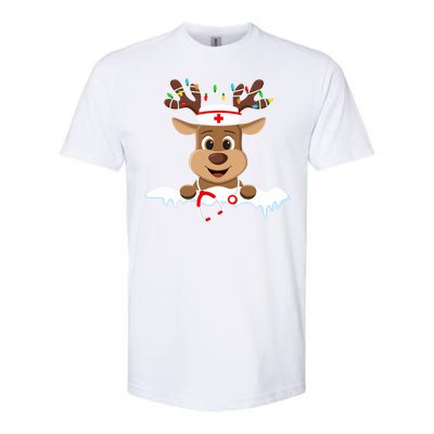 Christmas Nurse Love Nicu Rn Er Santa Reindeer Nurse Hat Elf Softstyle CVC T-Shirt