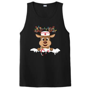 Christmas Nurse Love Nicu Rn Er Santa Reindeer Nurse Hat Elf PosiCharge Competitor Tank