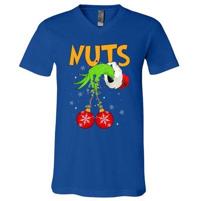 Chest Nuts Matching Chestnuts Christmas Snow Couples V-Neck T-Shirt