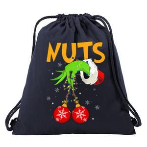 Chest Nuts Matching Chestnuts Christmas Snow Couples Drawstring Bag