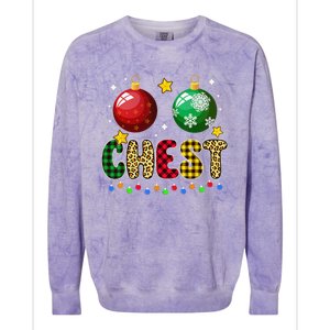 Chest Nuts Matching Chestnuts Funny Christmas Couples Chest Gift Colorblast Crewneck Sweatshirt