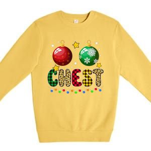 Chest Nuts Matching Chestnuts Funny Christmas Couples Chest Gift Premium Crewneck Sweatshirt