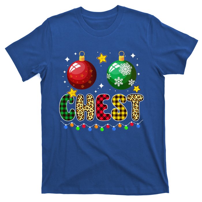 Chest Nuts Matching Chestnuts Funny Christmas Couples Chest Gift T-Shirt