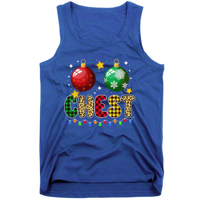 Chest Nuts Matching Chestnuts Funny Christmas Couples Chest Gift Tank Top