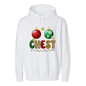 Chest Nuts Matching Chestnuts Funny Christmas Couples Chest Gift Garment-Dyed Fleece Hoodie