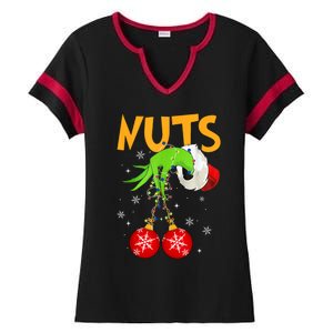 Chest Nuts Matching Chestnuts Christmas Snow Couples Ladies Halftime Notch Neck Tee