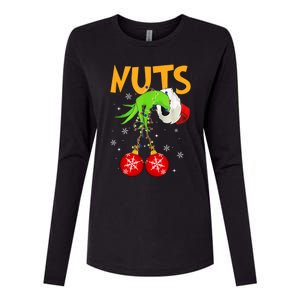 Chest Nuts Matching Chestnuts Christmas Snow Couples Womens Cotton Relaxed Long Sleeve T-Shirt