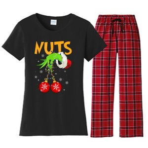 Chest Nuts Matching Chestnuts Christmas Snow Couples Women's Flannel Pajama Set