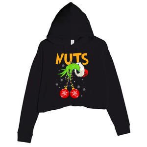 Chest Nuts Matching Chestnuts Christmas Snow Couples Crop Fleece Hoodie