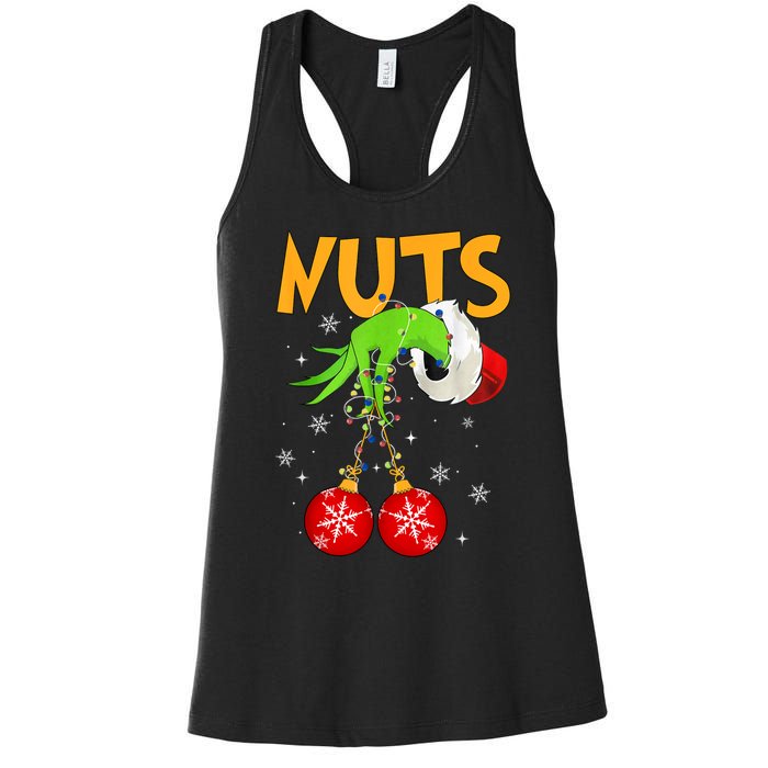 Chest Nuts Matching Chestnuts Christmas Snow Couples Women's Racerback Tank