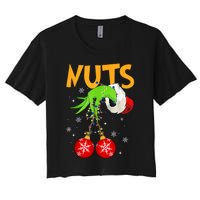 Chest Nuts Matching Chestnuts Christmas Snow Couples Women's Crop Top Tee