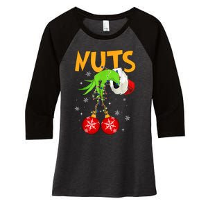 Chest Nuts Matching Chestnuts Christmas Snow Couples Women's Tri-Blend 3/4-Sleeve Raglan Shirt