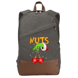 Chest Nuts Matching Chestnuts Christmas Snow Couples Cotton Canvas Backpack