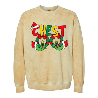 Chest Nuts Matching Chestnuts Funny Christmas Couples Nuts Colorblast Crewneck Sweatshirt