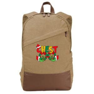 Chest Nuts Matching Chestnuts Funny Christmas Couples Nuts Cotton Canvas Backpack