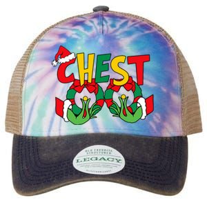 Chest Nuts Matching Chestnuts Funny Christmas Couples Nuts Legacy Tie Dye Trucker Hat