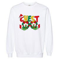 Chest Nuts Matching Chestnuts Funny Christmas Couples Nuts Garment-Dyed Sweatshirt